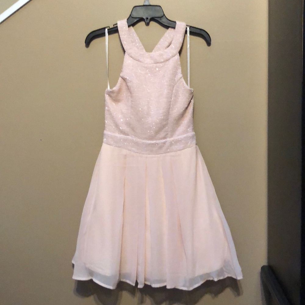 Peach colored Homecoming dress by Trixxi